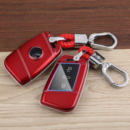 Porte-clés de voiture porte-couvercle porte-clés sac coque pour VW Teramont Passat Arteon Atlas Jetta Skoda superbe Kodiaq 2017-2020 Acces292U