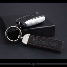 Autosleutel Voor DS GEEST DS3 DS4 DS4S DS5 DS 5LS DS6 DS7 Hot Mode Metalen Lederen Auto styling Custom Sleutelhanger 4 s Winkel Relatiegeschenk x0718