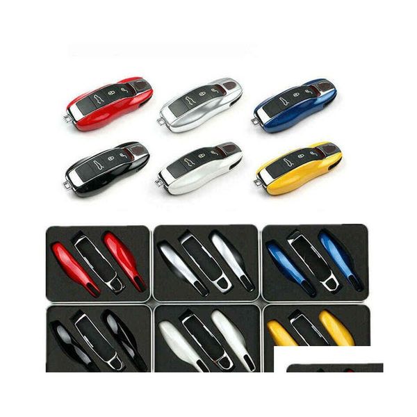 Clé de voiture pour Porsche Boxster Cayman Panamera Moins Er Shell Accessoires Étui de protection avec télécommande 0919 Drop Delivery Mobiles Dhh8B