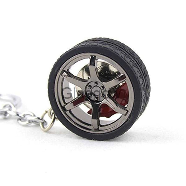 Clé de voiture Porte-clés Haute Qualité Durable Personnalité Unique Creative Voiture Modifiée Étriers Disque De Frein Roue Pneu Métal Pneu Porte-clés 1PC x0718