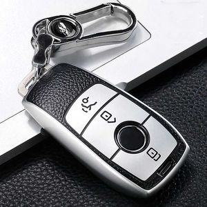 Auto Key Leather Style auto Remote Key Case Cover Shell voor Mercedes Benz A C E S G Class GLC CLE CLA GLB GLS W177 W205 W213 W222 X167 AMG T240509