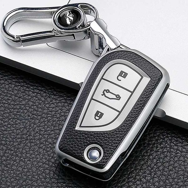 Cary Key Leather Style Car couvercle couverture clés à distance de voiture FOB pour Toyota Auris Corolla Reiz Avensis Verso Yaris Aygo Rav4 Scion TC IM 2017 2016 T240509