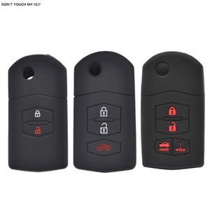 Autosleutel Trekkingstokken Siliconen Autosleutel Geval Voor Mazda Demio 2 3 5 6 M3 M5 M6 CX-5 CX7 CX9 RX8 MX5 MPV Cover Keyless Afstandsbediening Fob Shell Skin ProtectorL2031228