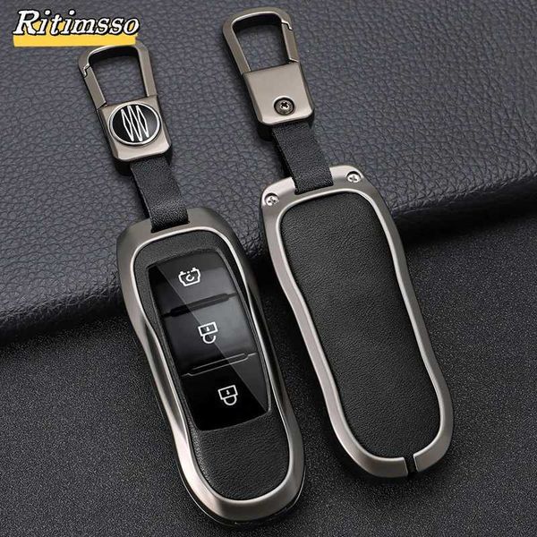 Bastones de trekking para llave de coche Aleación de zinc + Funda para llave de coche de TPU para Dongfeng Fengon Ix5 Glory 580 Ix7 Sf5 Soporte Llavero Shell Fob Protector Llavero L2031228