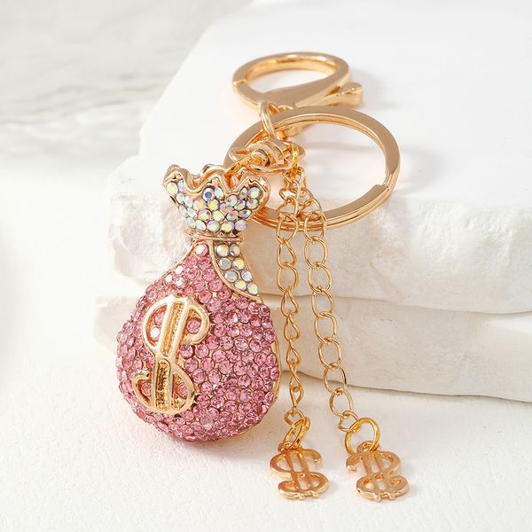 Clés de voiture avec diamants artificiels, style sac à la mode, pendentif en cristal, charme créatif, pendentif pour clé de voiture