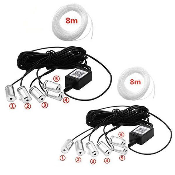 Voiture LED atmosphère lumière colorée lampe froide Instrument décoration lumière téléphone portable App DC12V musique commande vocale voiture