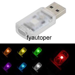 Auto LED-atmosfeer Licht RGB Universele stem en aanraakbediening USB Magic Stage Effect Licht Decoratieve Lamp Sigarettenaansteker