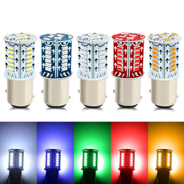 Luz de Flash de freno LED para coche, bombilla Led estroboscópica 1157, señal de giro de parada trasera automática, lámpara de marcha atrás, lámparas intermitentes de 12V para motocicleta automática