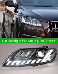 Auto LED Dagrijverlichting Head Light Voor Audi Q7 Koplamp Montage 2006-2015 Dynamische Richtingaanwijzer Grootlicht auto Accessoires Lamp