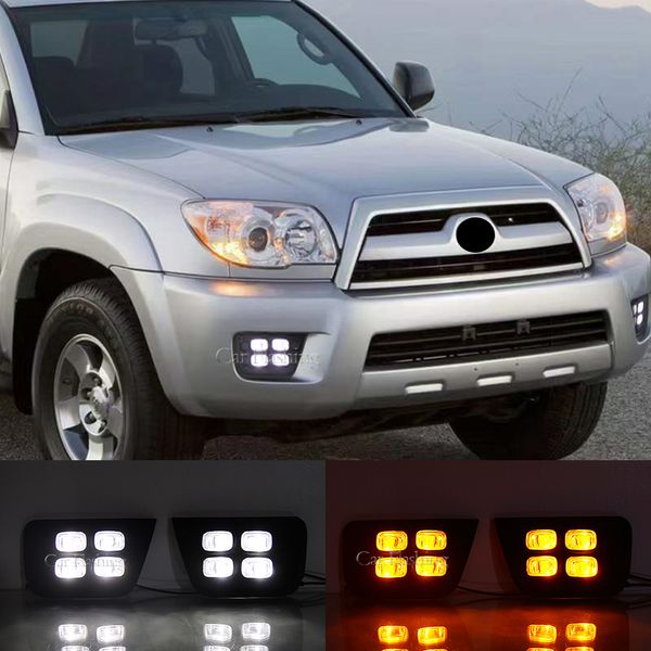 Luces diurnas LED DRL para coche para Toyota 4Runner N21 2006 2007 2008 2009 con indicadores de señal de giro luz diurna antiniebla