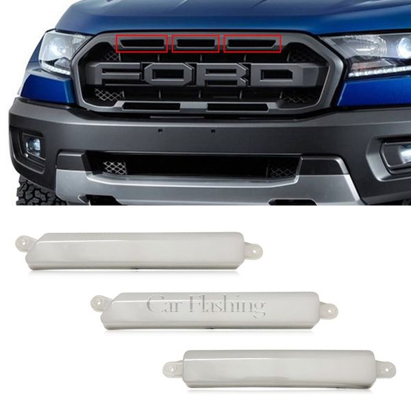 LED LED DRL Daytime Running Light Front Front Grill Mash Mask Couvroises FOG FOG FOR FORD RANGER EVEREST T8 2018 2019 2020 2021