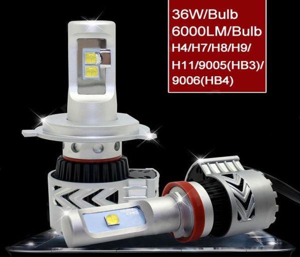Faro LED para coche 9005 9006 HB3 HB4 72W 12000 lúmenes kit de conversión de bombilla de faro LED de haz alto y bajo faros delanteros todo en uno 3355649