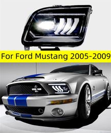 Auto LED Koplamp Lampen Voor Ford Mustang 2005-2009 Hoofd Licht DRL Grootlicht Koplampen Richtingaanwijzers