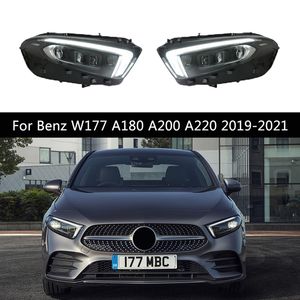 Accessoires d'éclairage de phare LED de voiture DRL feux de jour pour Benz W177 A180 A200 A220 2019-2021 lampe avant de clignotant dynamique Streamer