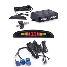 Capteur de stationnement Led pour voiture, affichage Parktronic, 4 capteurs, moniteur de sauvegarde inversée, système 244O