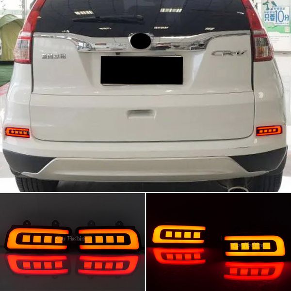 Voiture LED pare-chocs arrière queue réflecteur lumières pour Honda CRV CR-V 2015 2016 feu arrière feu stop feu antibrouillard arrière avec clignotant