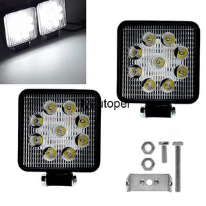 Voiture led spot lampe frontale de travail 12v 27w LED lumières barre phares moto 6000k super lumineux auto auxiliaire conduite lumière projecteurs voiture