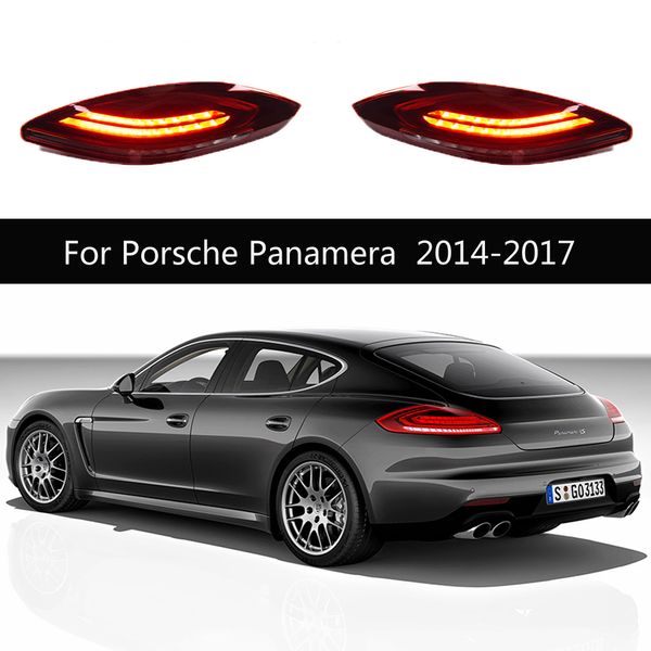 Voiture LED feux arrière assemblage brouillard marche arrière feux de stationnement pour Porsche Panamera feu arrière 2014-2017 clignotant indicateur feu arrière