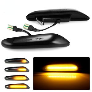 Luz LED de señal de giro para coche, lente de humo, luces de marcador laterales de flujo dinámico, lámpara intermitente para BMW E90 E91 E92 E93 E60 E87 E82 E36 E61 X1 E84 X3 2 uds