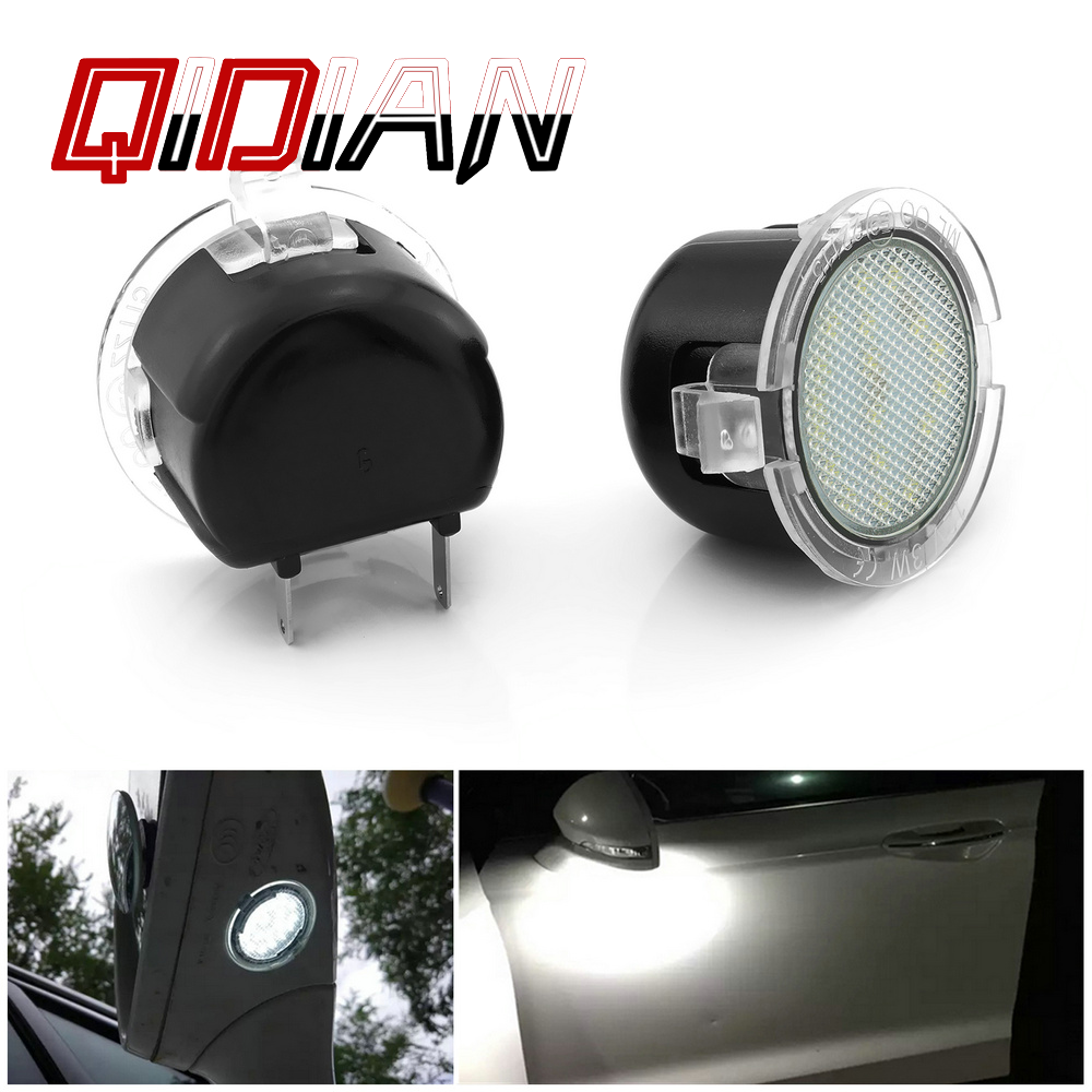 Car LED Under Side Rearview Mirror Lamp Puddle Light For Ford F-150 Mondeo MK5 Edge Fusion Explorer Flex Taurus Mustang Parts