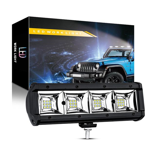 Lampe de travail à LED pour voiture 9 pouces 36 lumière 108W bande de LED projecteur auxiliaire feux de travail hors route phares de voiture