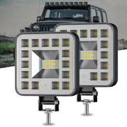 Carte de travail LED LED POUR COMBO 3030 SMD 87 WATTS SUPER BRIGHT FOINT PIN 6500K DC 12-24 Volts Spotlights Truck 4x4 4wd