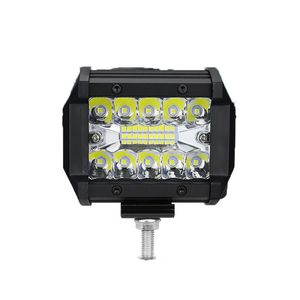 Luces LED de trabajo para coche, foco modificado para vehículo todoterreno de 4 pulgadas, 18W, 30W, 48W, 51W y 60W, tres ojos para piezas de camión y SUV