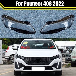 Lámpara de vidrio de lámpara de vidrio con cáscara de lámpara de lámpara para Peugeot 408 2022 Cubierta de faros de lámpara de lámpara transparente