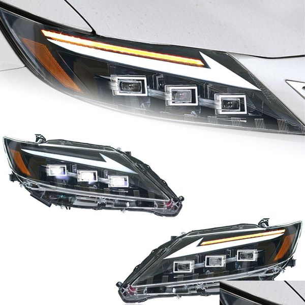 Lámpara LED de ensamblaje de luz del automóvil para Lexus ES200 2013-2014 ES300 FEARLES DRL Lente de giro Lente FL Drop entrega Automóviles OT4PF