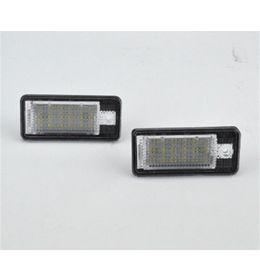 Luz de coche para A3 A4 A6 A8 Q7 RS4 RS6 lámpara LED de matrícula Color blanco accesorios para automóviles 242G