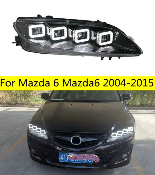 Accessoires d'éclairage de voiture pour Mazda 6 20 04-20 15, phares LED, feux de route, feux avant de jour