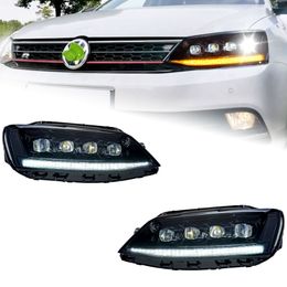Assemblage de feux de voiture pour VW Jetta Mk6 2011-20 18 R8 Design lampadaire LED Hid Bi xénon phares automatiques