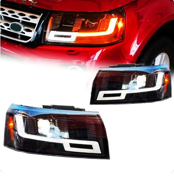 Feux de voiture pour Freelander2 LR2 20 07-20 15 LED, ensemble de phares automobiles, mise à niveau de la lampe avant, accessoires extérieurs