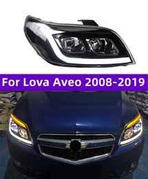 Auto Verlichting Voor Lova Aveo 2008-20 19 Led Auto Koplamp Montage Upgrade Bicofal Lens Dynamische Signaal Lamp