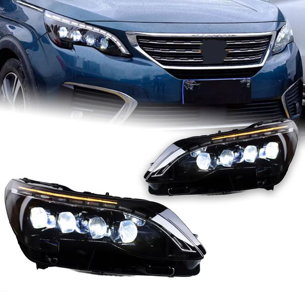 Feux de voiture pour Peugeot 3008 4008 5008 20 17-20 20, phares antibrouillard DRL, clignotants mobiles, mise à niveau