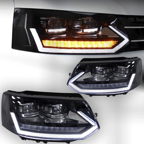 Luces de coche para VW Multivan T5 proyector de faros LED Lnes 20 14-20 19 lámpara de cabeza animación señal dinámica DRL accesorios para automóviles