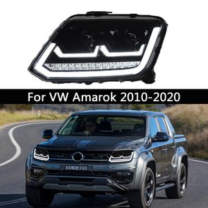 Feux de voiture Phare pour VW Amarok High Beam Angel Eye Projecteur Lentille Dynamique Streamer Clignotant Auto Partie Brouillard Avant Lampe LED Feux Diurnes