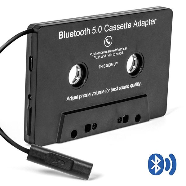 Convertidor de cinta Bluetooth para carga de coche, reproductor de cinturón de tarjeta de estilo antiguo, MP3, Bluetooth, cinta de grabación de teléfono gratis
