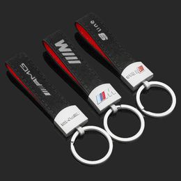 Auto Logo Sleutelhanger Luxe Lederen Auto Sleutelhanger M Tricolor Sport Sleutelhanger Sline Sleutelhanger Geschenken Voor Verjaardagsfeestje Reiscadeau