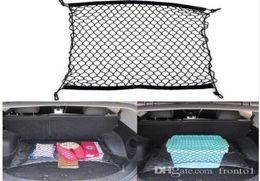 Filet de chargement en maille de voiture avec 4 crochets en plastique, organisateur de coffre d'automobile, support de sac de rangement, accessoires automobiles 70x70cm8004057