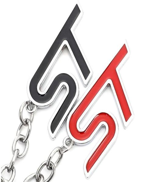 Carylet Metal Logo Keychain Keyring Key Ring Holder for Ford St Logo Fiesta Ecosport 20092020 Focus2 Focus3 Mondeo Kuga 2 3 4219G6760771