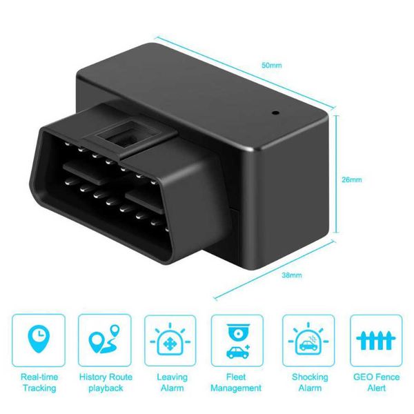 Mini Obd Gps para coche, Monitor de voz, rastreador de 16 pines Obd Ii Plug Play, dispositivo de seguimiento Gsm Obd2, localizador Gps con aplicación de Software en línea