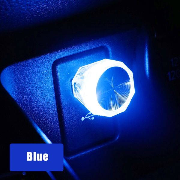 Mini lampe LED USB USB pour voiture, lumière d'ambiance, Portable, Plug Play, lampe décorative clignotante colorée