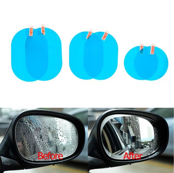 Película transparente para ventana de espejo de coche, película protectora para espejo retrovisor antiniebla, pegatina impermeable para coche, 2 uds.Set1906462