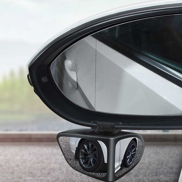 Rétroviseurs de voiture 1PC voiture inversant petit miroir rond roue avant et arrière grand Angle miroir double face rétroviseur auxiliaire 360 degrés aveugle Z0320