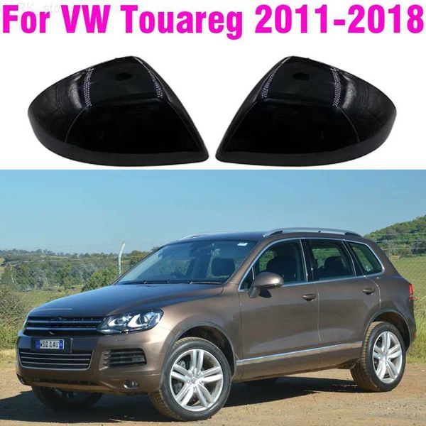 Espejos de coche, cubierta negra para espejo retrovisor lateral de coche, reemplazo para VW Touareg II MK2 7P 2011-2018, accesorios para coche L24014
