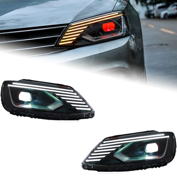 Lámpara frontal modelo de coche para VW Jetta 2011-20 18 Jetta Gli faro LED versión europea montaje de luz delantera de señal diurna