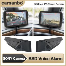 Moniteur de voiture avec rétroviseur numérique 5.5 pouces, caméra Pro, système Sony 1080P 60FPS avec DVR BSD, alarme vocale, écran tactile IPS