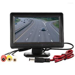 Monitor de coche para cámara de visión trasera dispositivo de entrada de vídeo de pantalla inversa portátil compatible con 2 cámaras de visión trasera