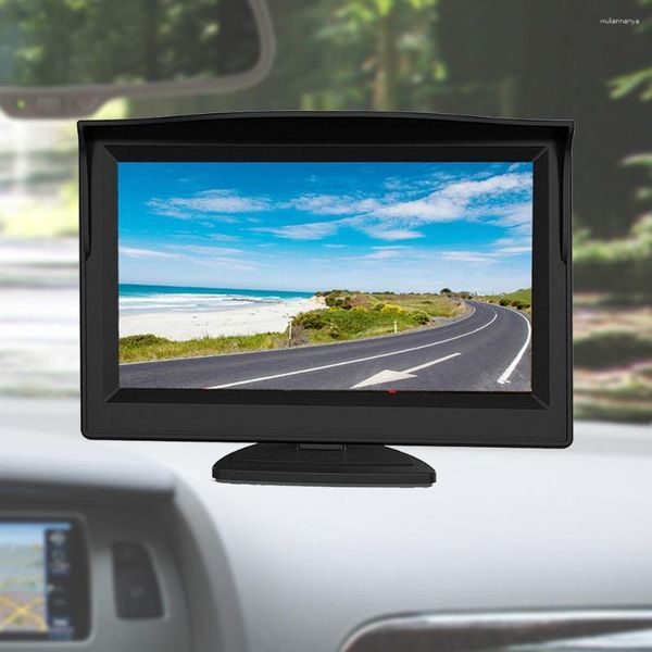 Moniteurs de voiture parking sécurisé inversant le moniteur d'écran HD 12LED affichage de vue arrière 5 pouces pour les accessoires automatiques de RV